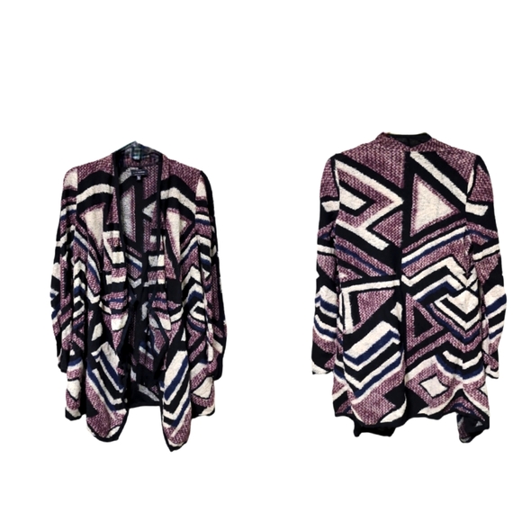 Lucky Brand Aztec Print Open Cardigan Size XS - Picture 1 of 6